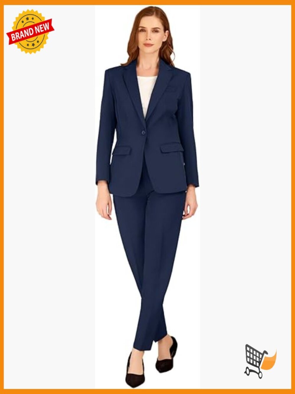 Women's 2 Piece Blazer & Pants Slim Fit Professional Business Suit Set Office